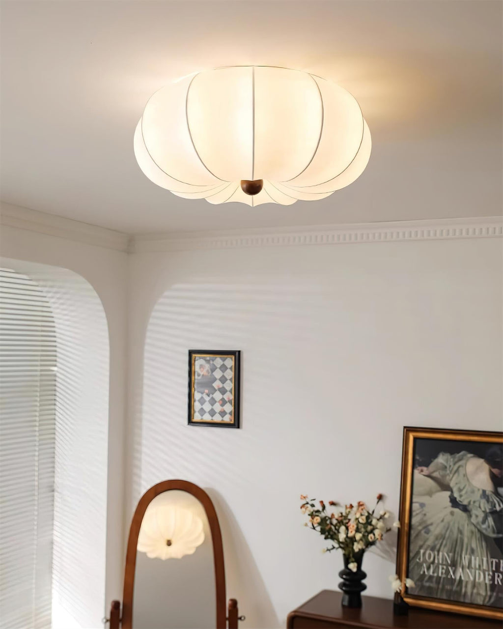 Galdenvale Fabric Ceiling Light-Moonnatur