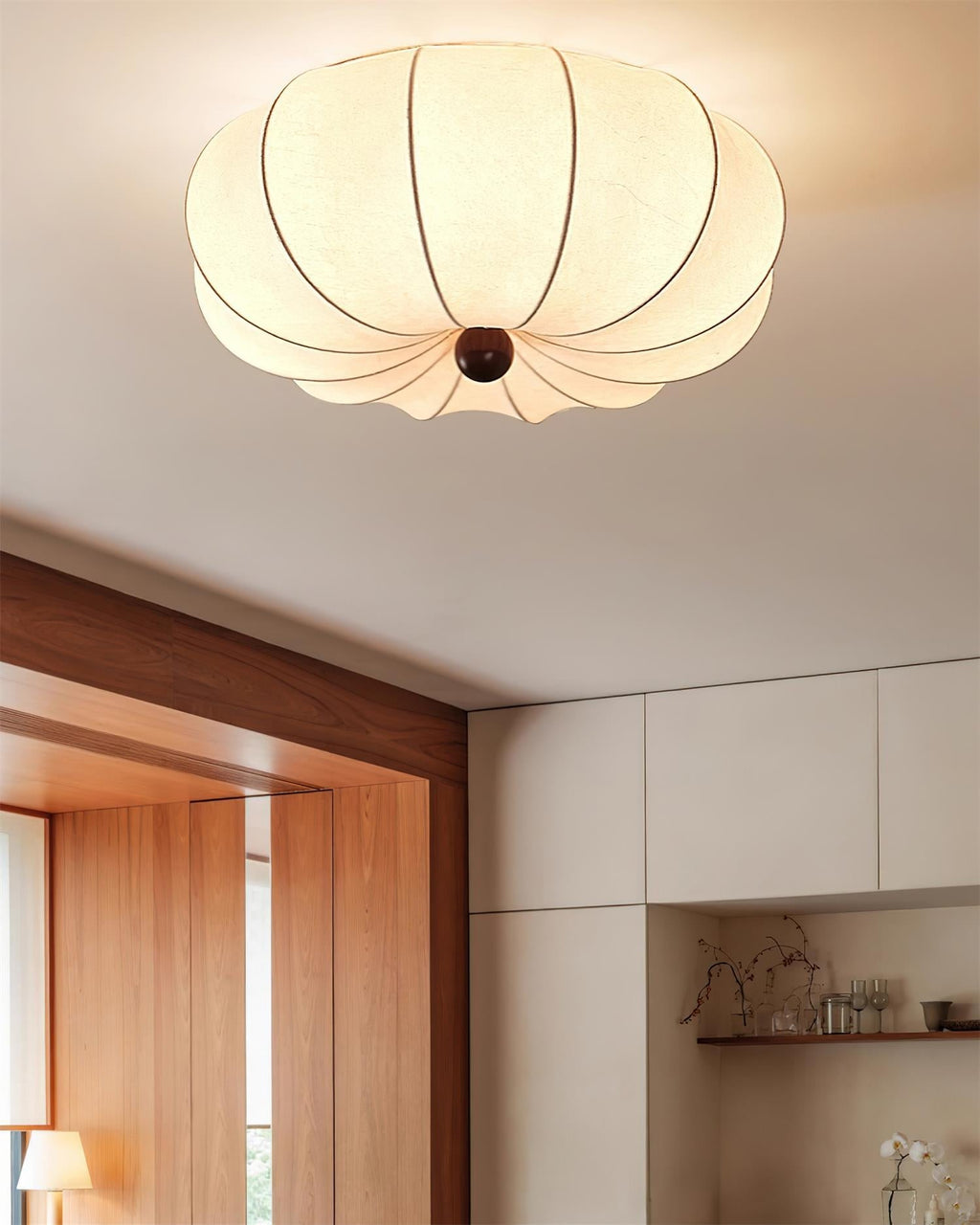 Galdenvale Fabric Ceiling Light-Moonnatur