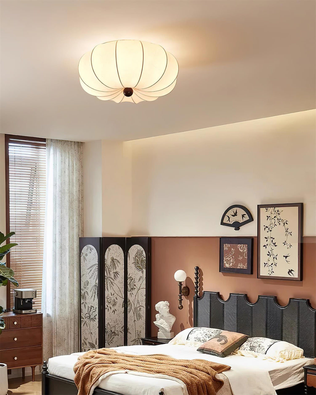 Galdenvale Fabric Ceiling Light-Moonnatur