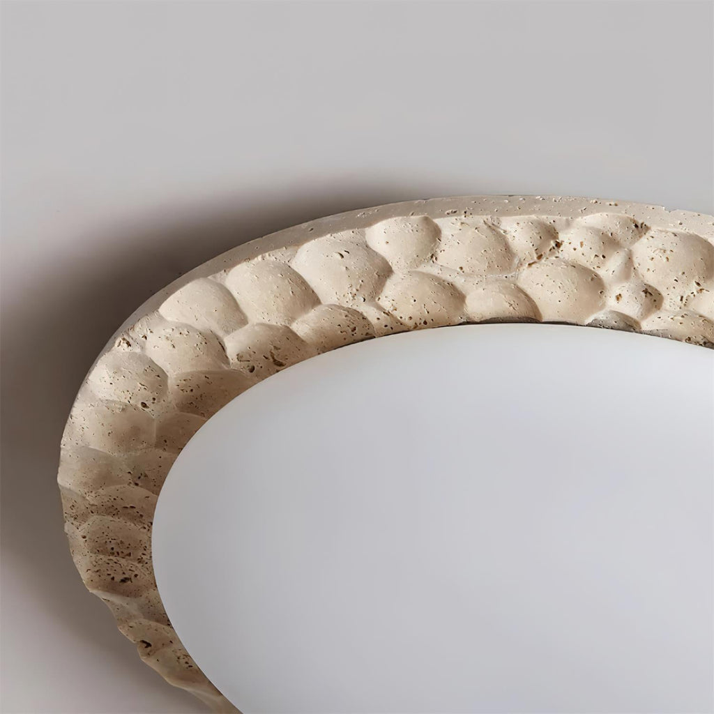 Kesterbrook Travertine Ceiling Light-Moonnatur