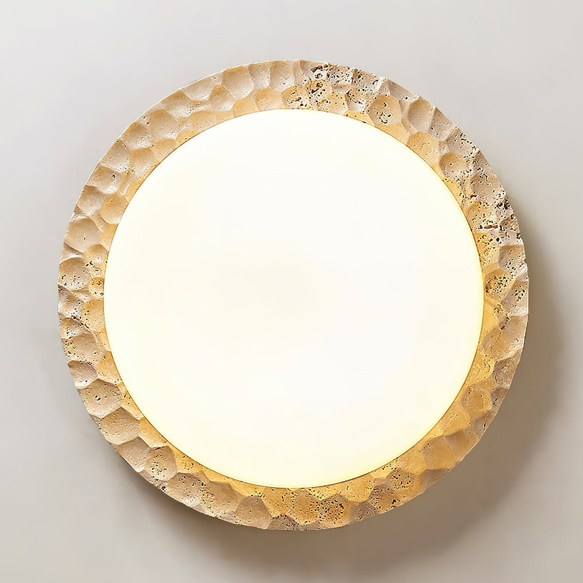 Kesterbrook Travertine Ceiling Light-Moonnatur