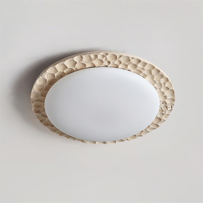 Kesterbrook Travertine Ceiling Light-Moonnatur