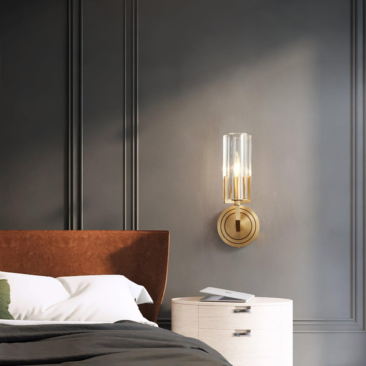 Lyrenara Glass Wall Light-Moonnatur