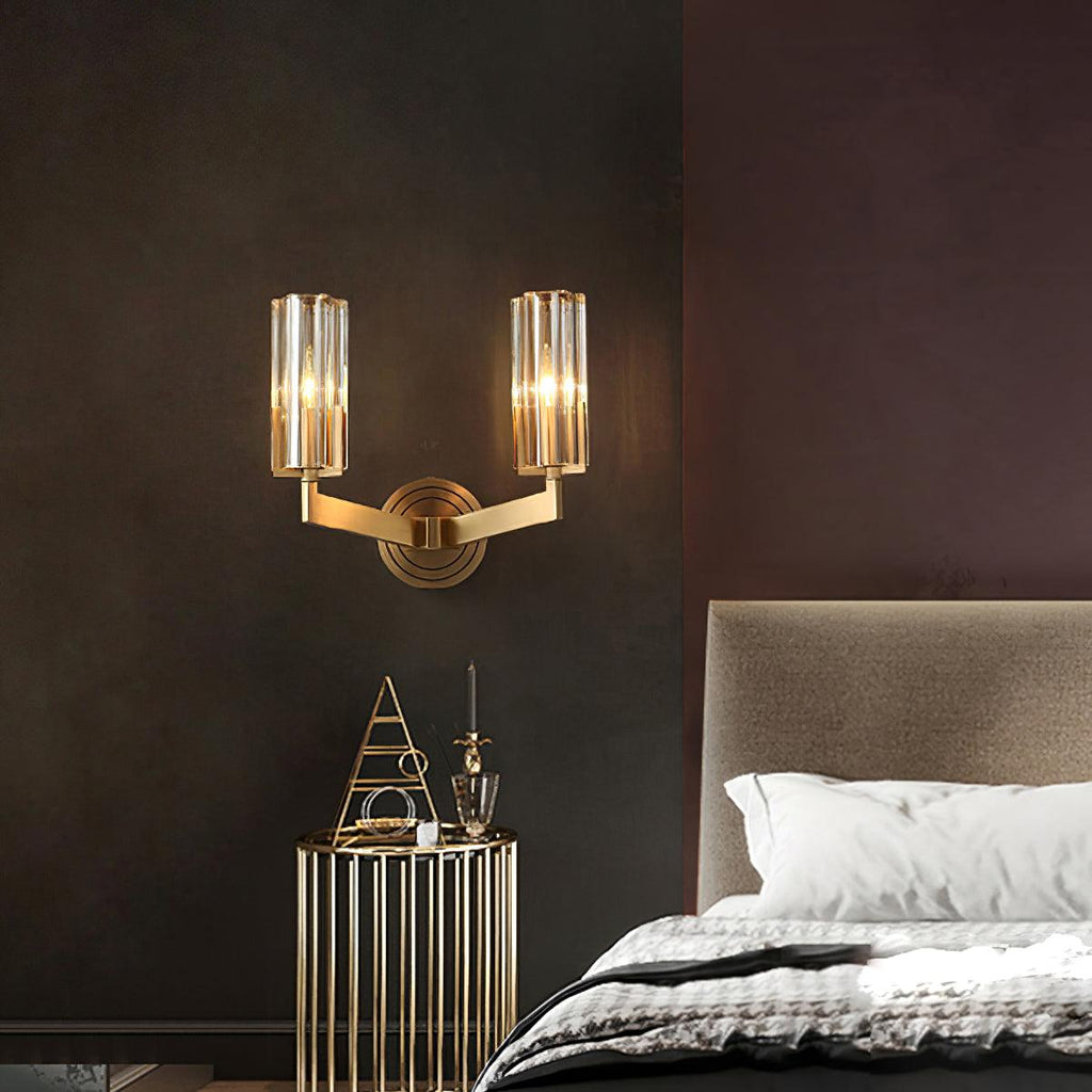 Lyrenara Glass Wall Light-Moonnatur