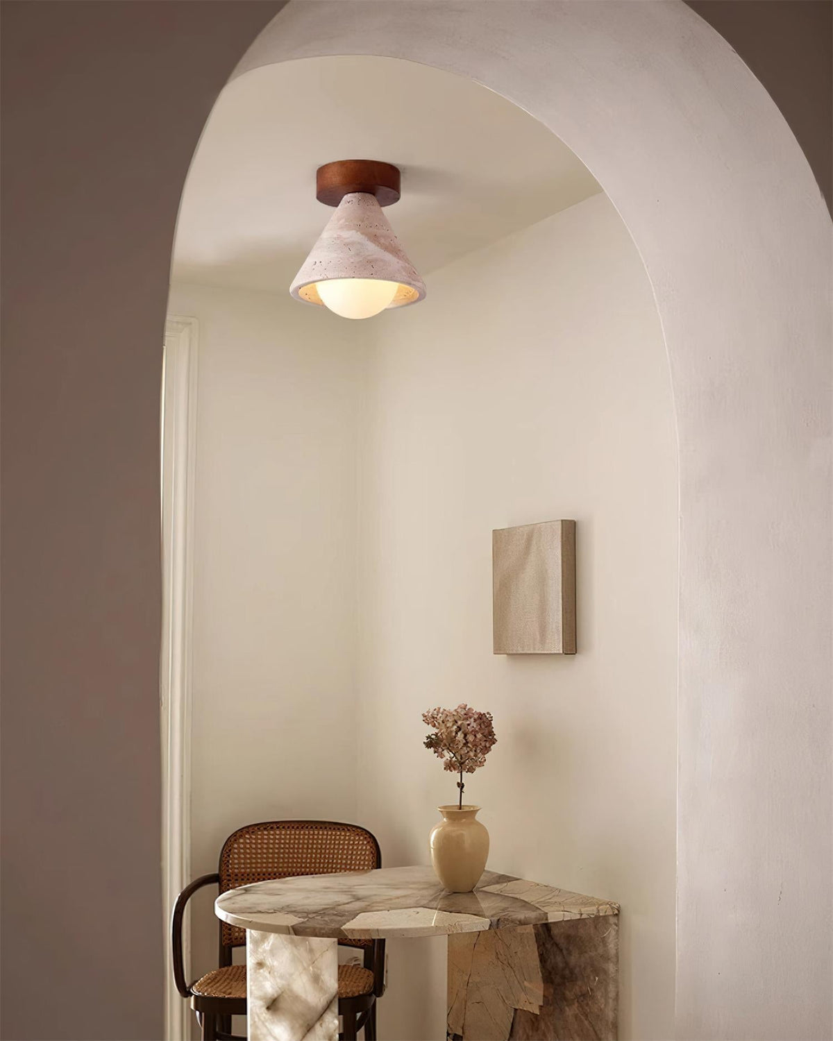 Penrelenis Travertine Ceiling Light-Moonnatur