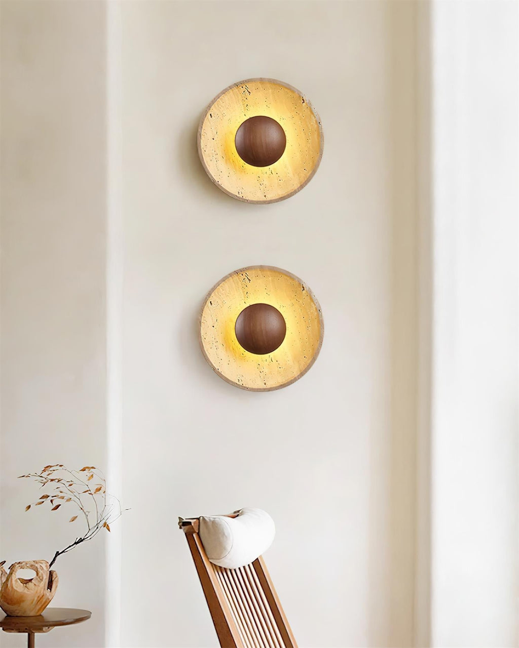 Langrenelia Travertine Wall Light-Moonnatur