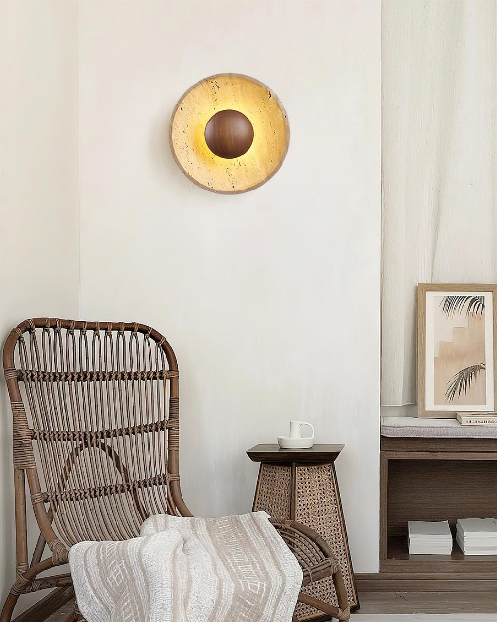 Langrenelia Travertine Wall Light-Moonnatur