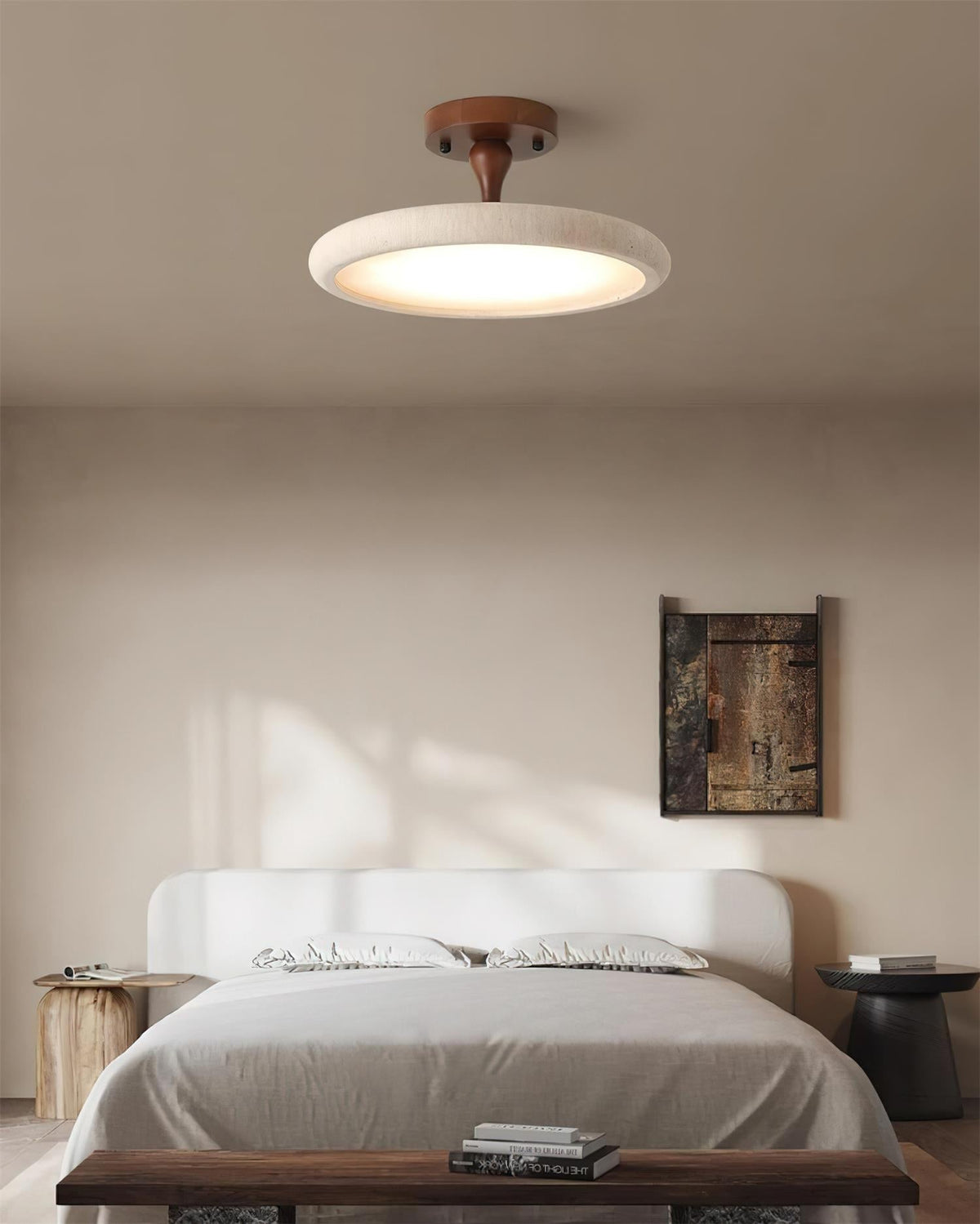 Vardencove Travertine Ceiling Light-Moonnatur