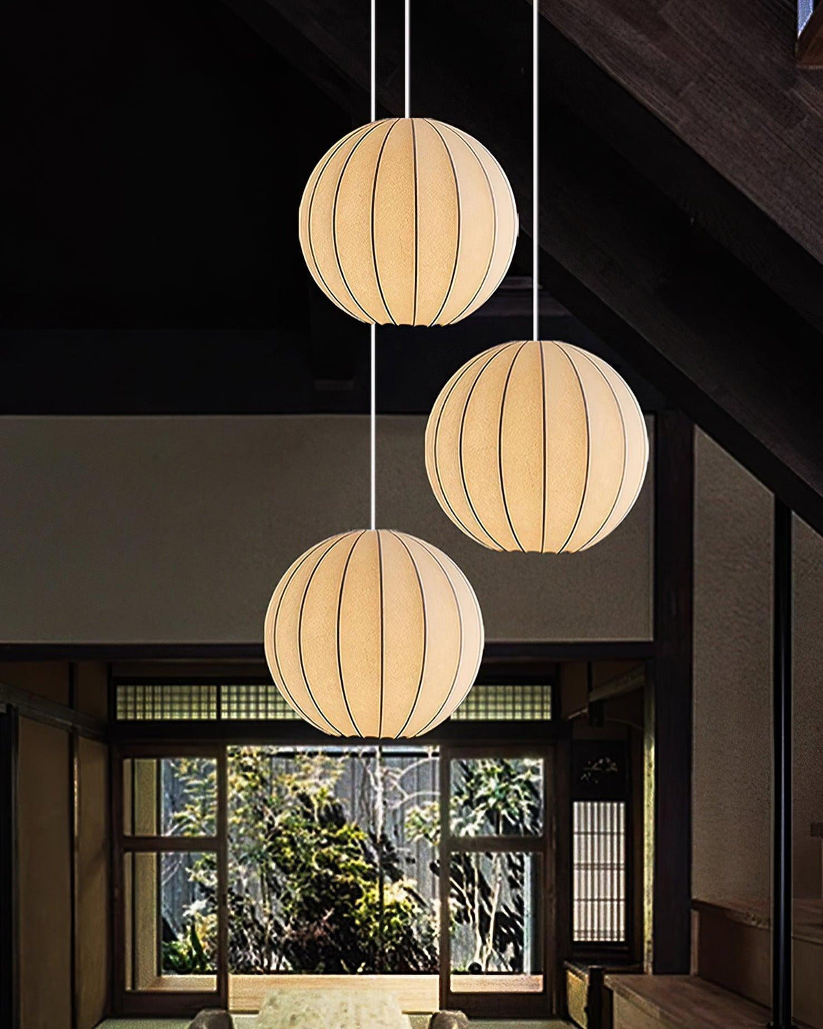 Lathenelia Silk Pendant Light-Moonnatur