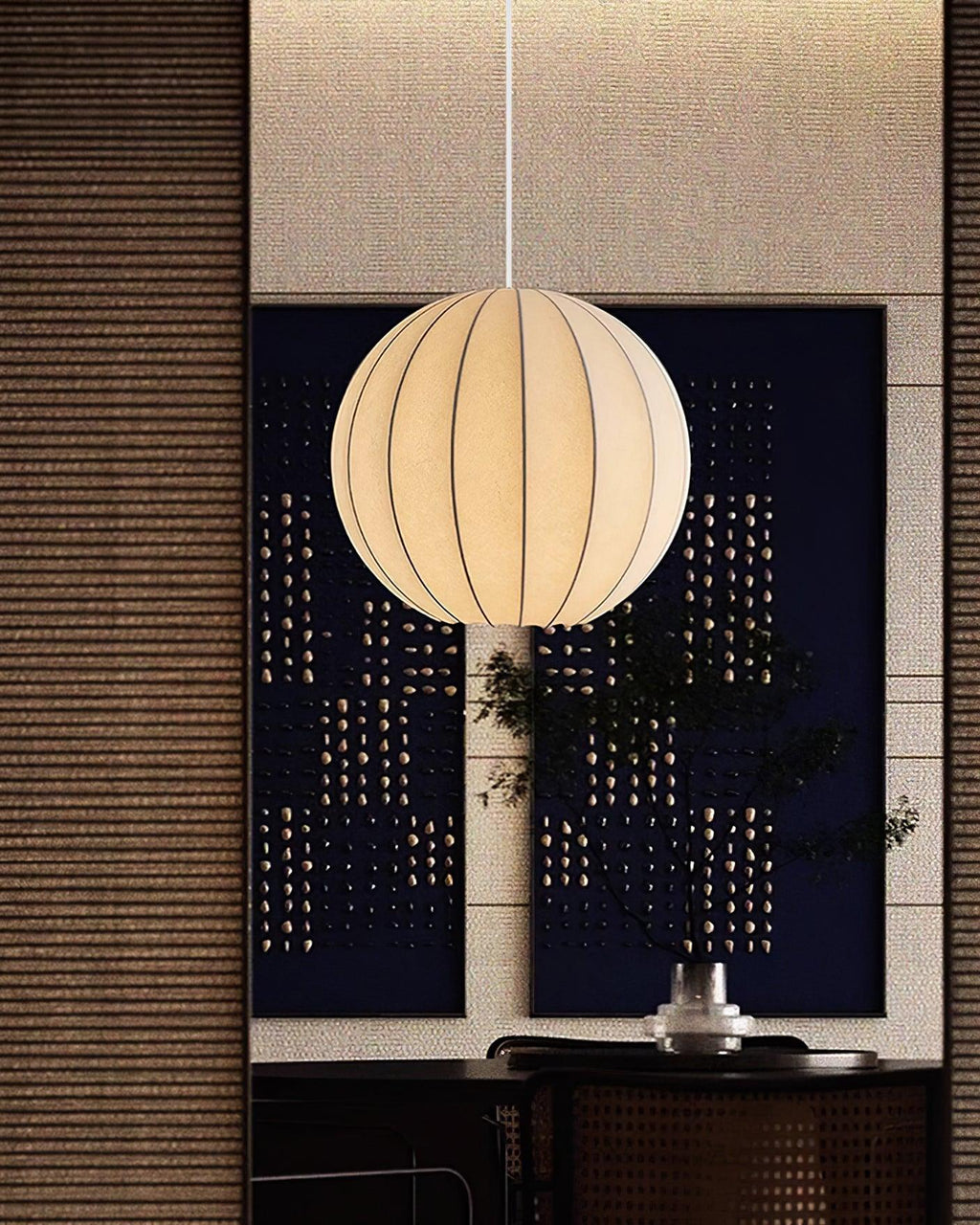 Lathenelia Silk Pendant Light-Moonnatur