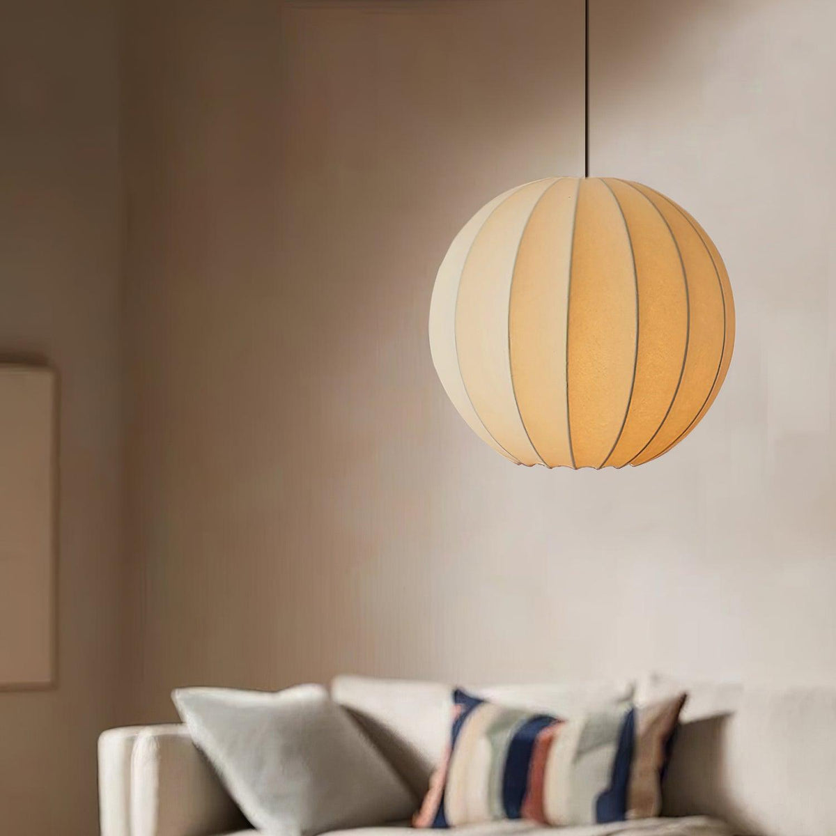 Kardenelle Silk Pendant Light-Moonnatur