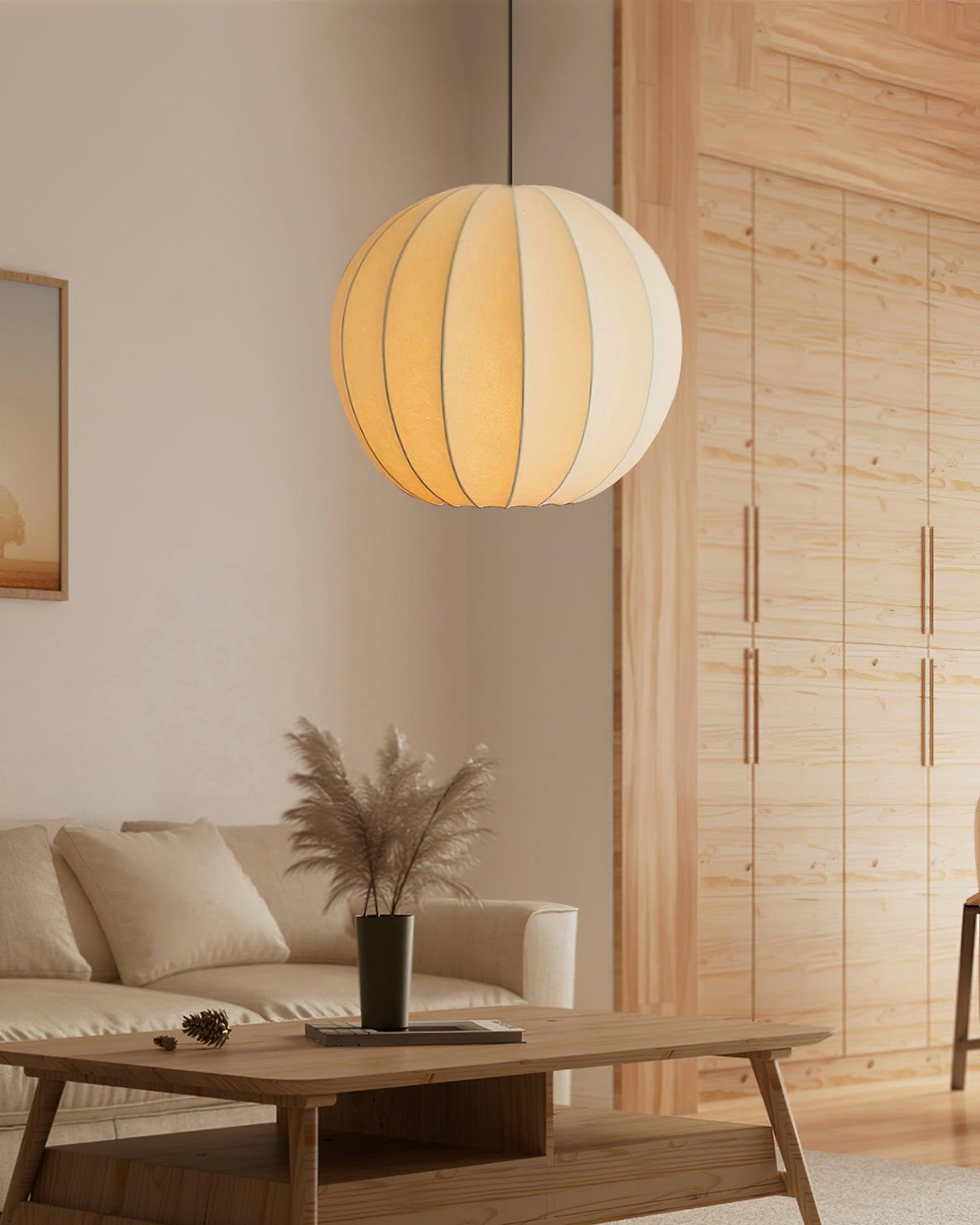 Lathenelia Silk Pendant Light-Moonnatur