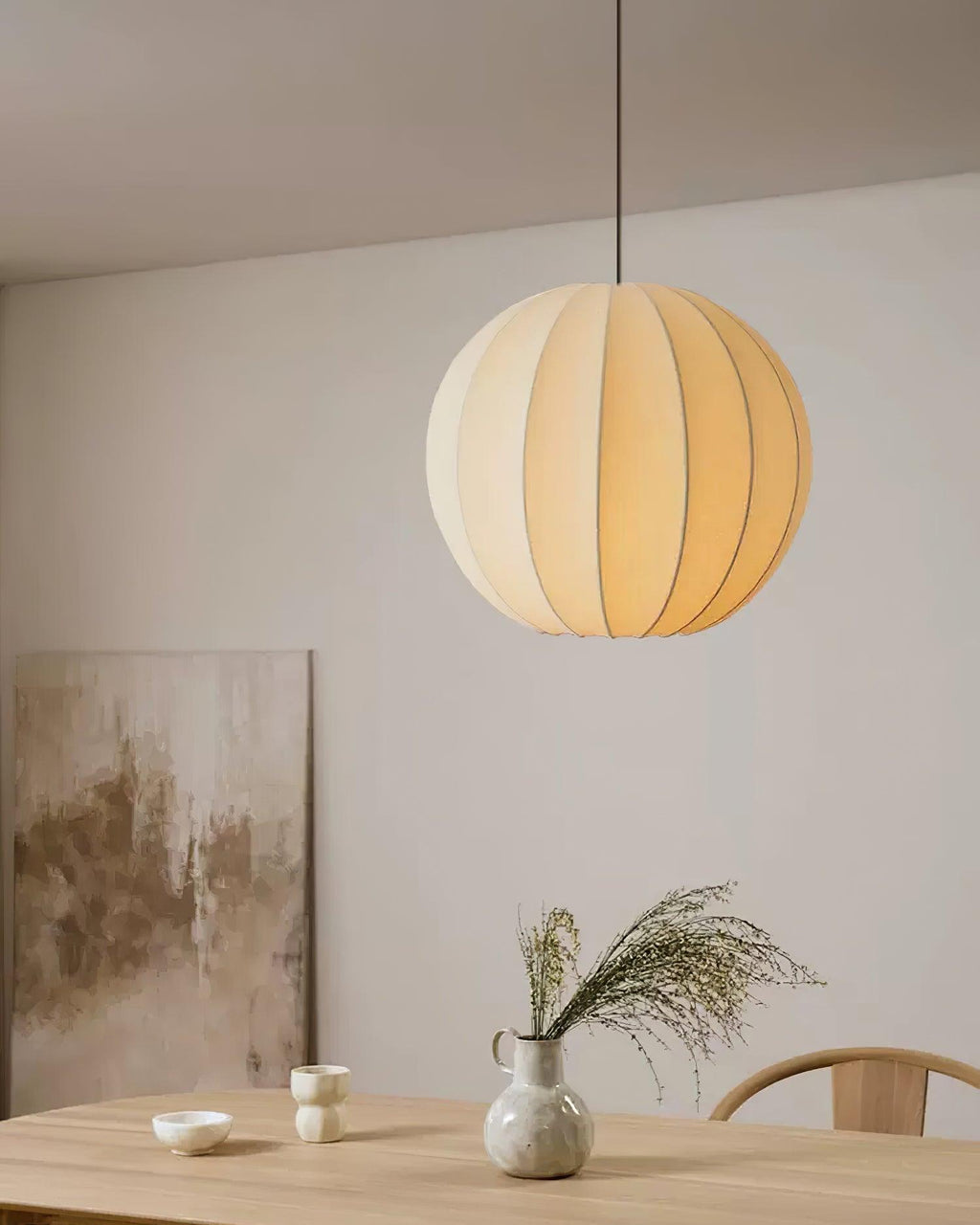 Lathenelia Silk Pendant Light-Moonnatur