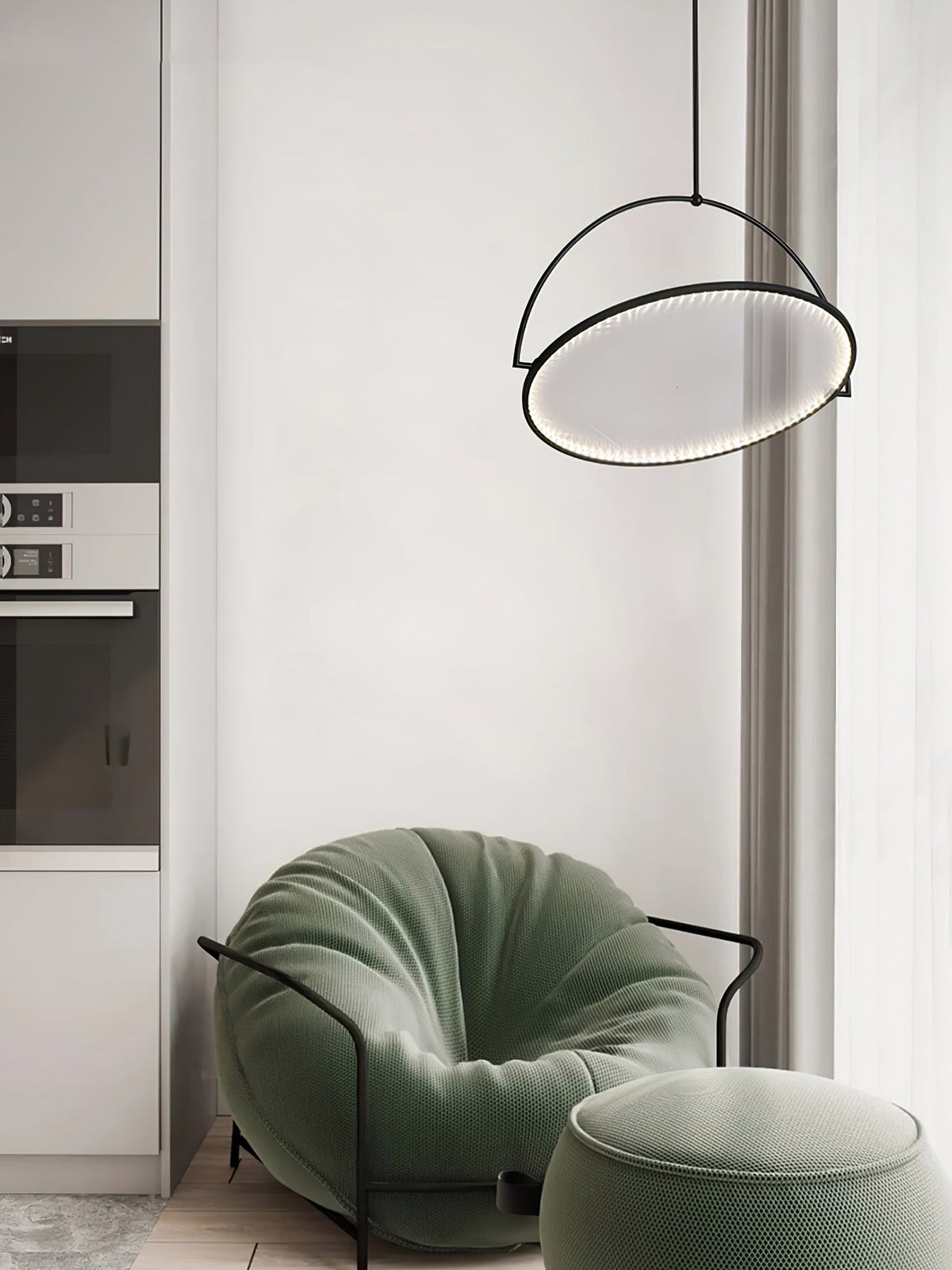 Harlwyn Fabric Pendant Light-Moonnatur
