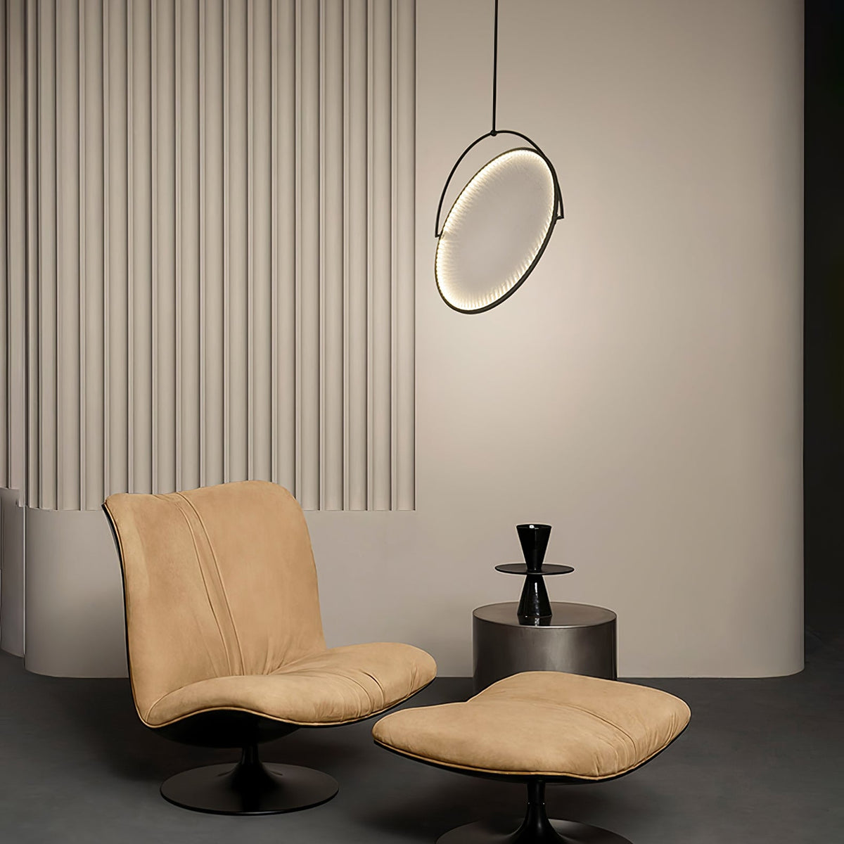 Harlwyn Fabric Pendant Light-Moonnatur