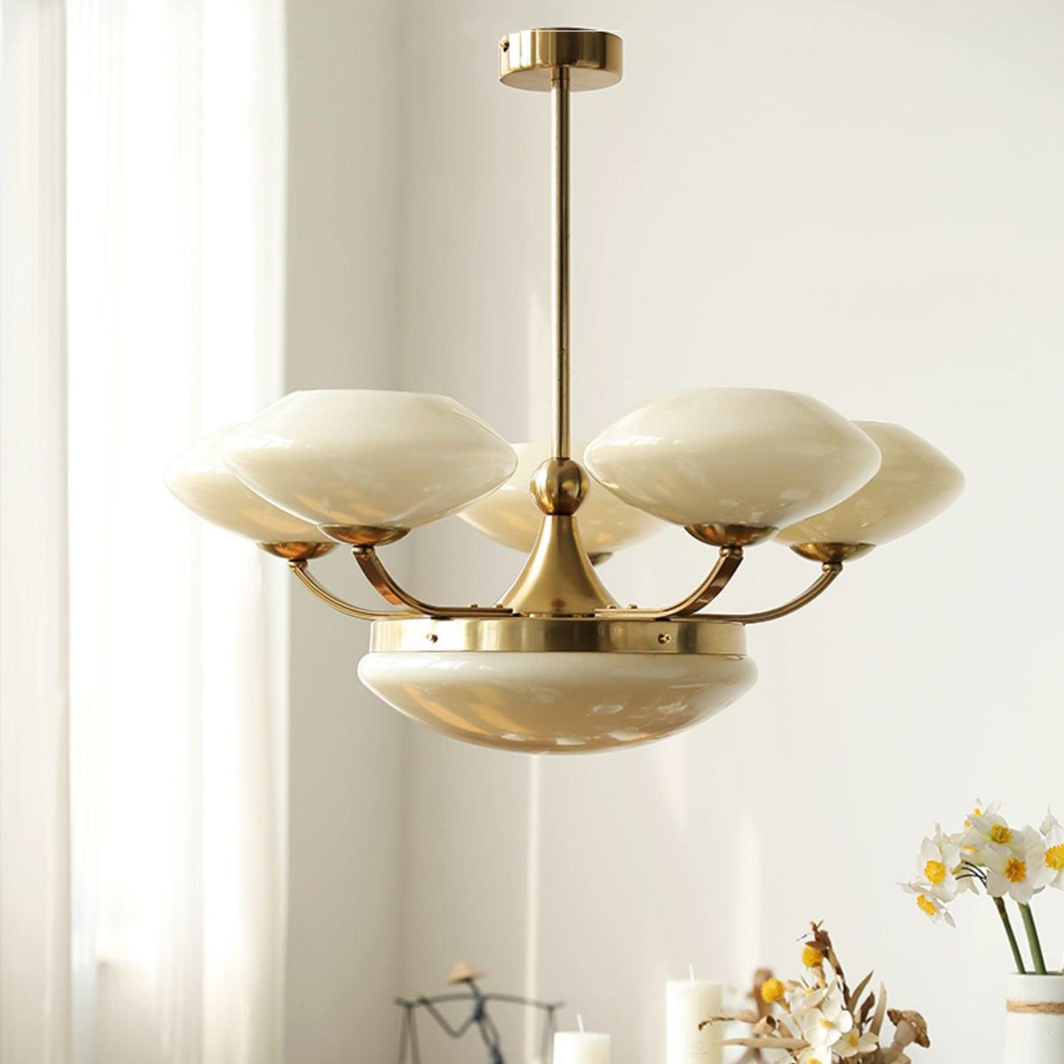Cavengrove Glass Chandelier-Moonnatur