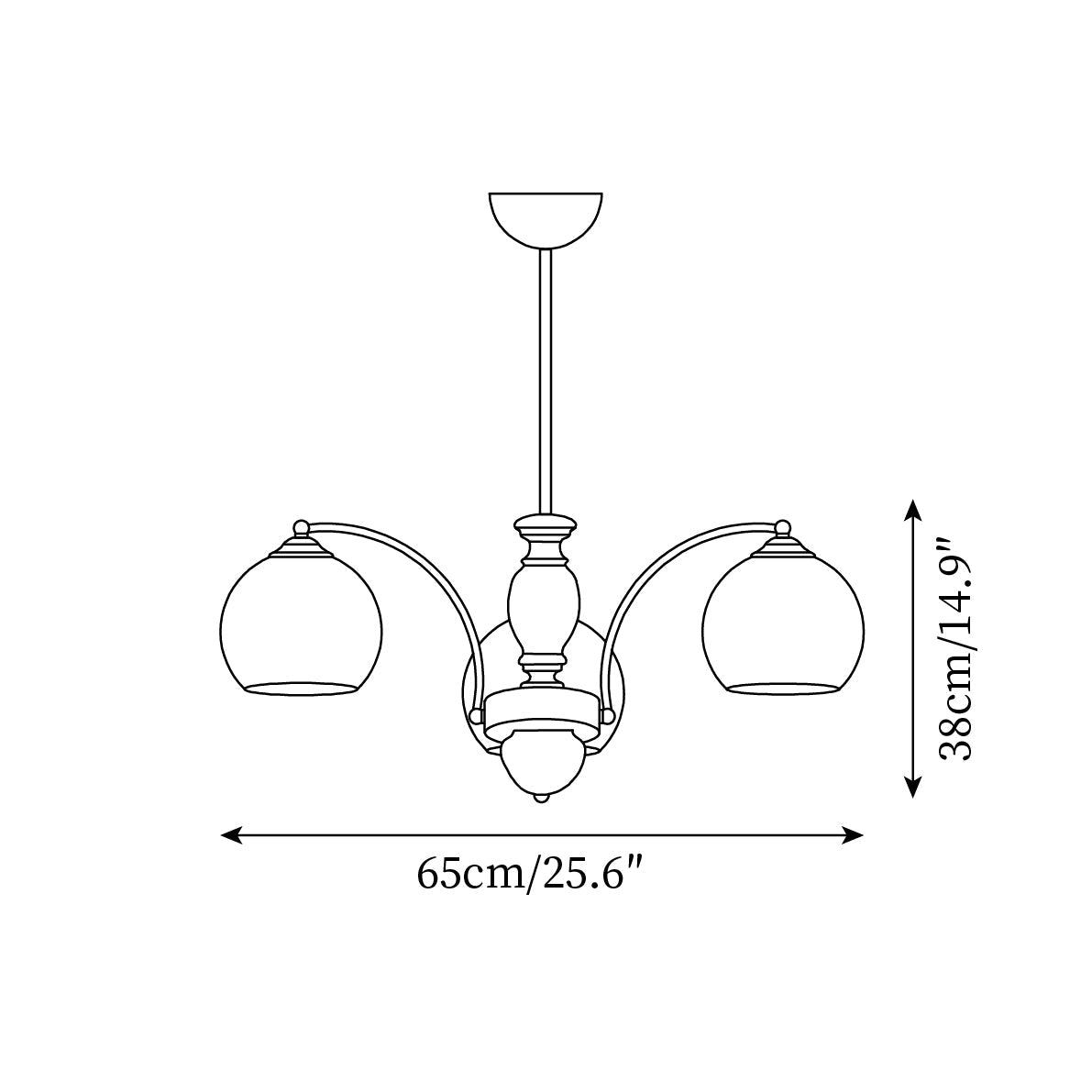 Verrenfield Glass Chandelier-Moonnatur