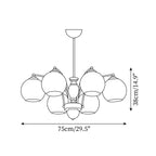 Verrenfield Glass Chandelier-Moonnatur