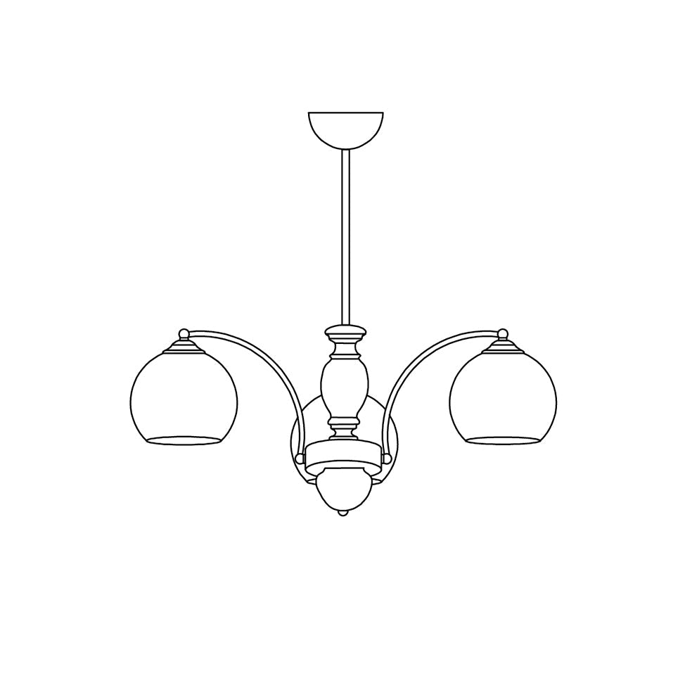 Verrenfield Glass Chandelier-Moonnatur