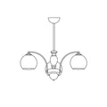 Verrenfield Glass Chandelier-Moonnatur