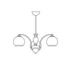 Verrenfield Glass Chandelier-Moonnatur