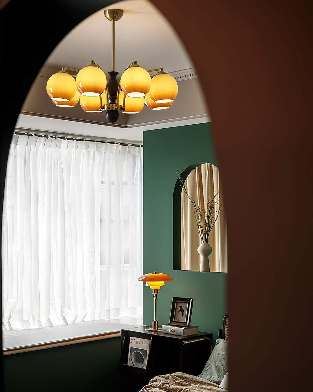 Verrenfield Glass Chandelier-Moonnatur