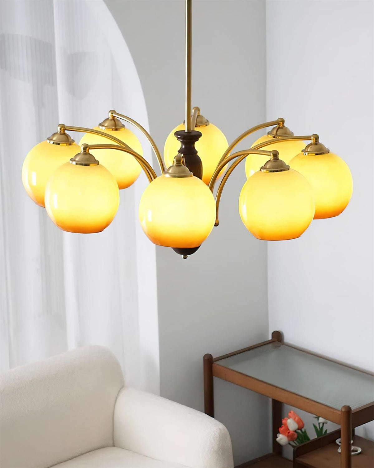 Verrenfield Glass Chandelier-Moonnatur