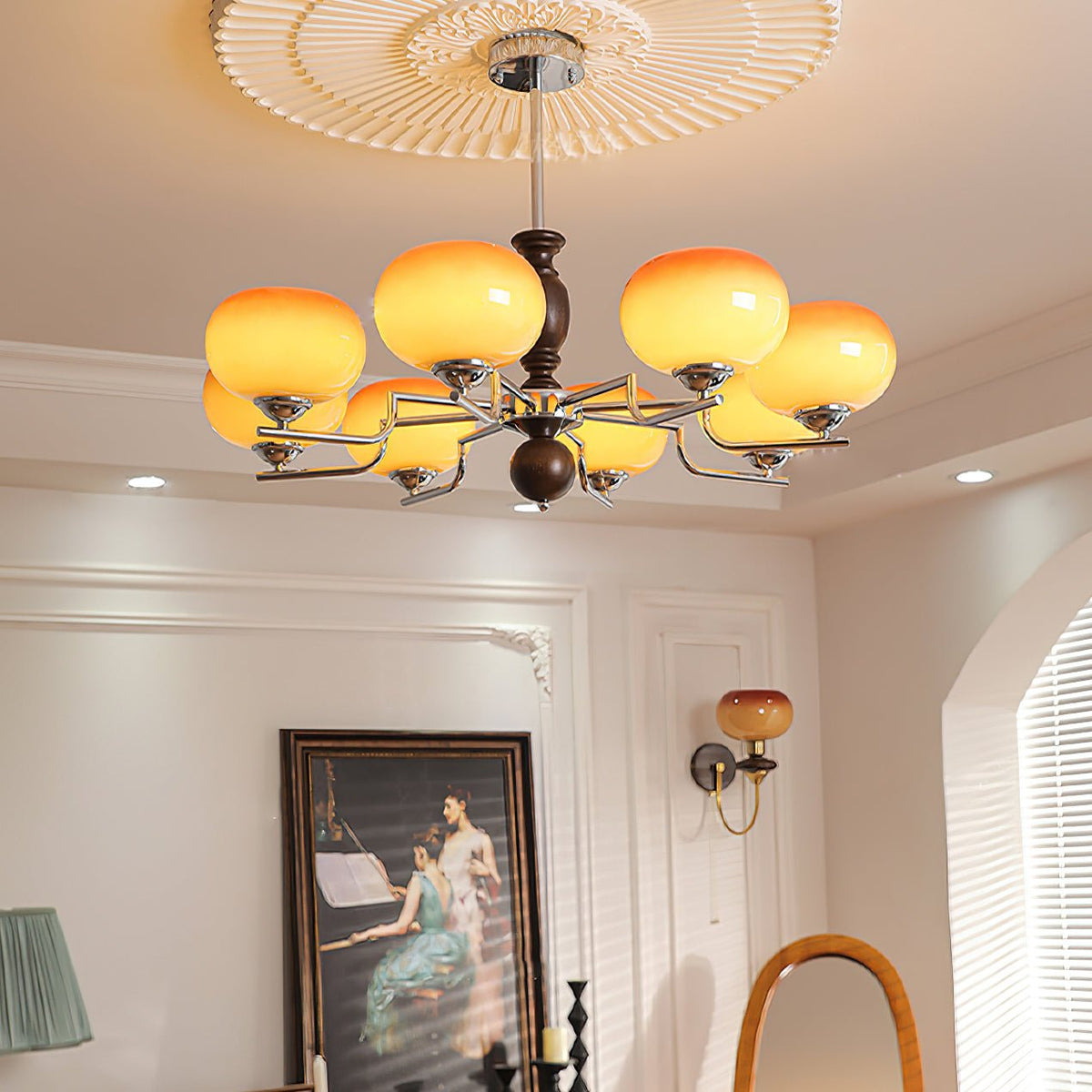 Alwynara Glass Chandelier-Moonnatur