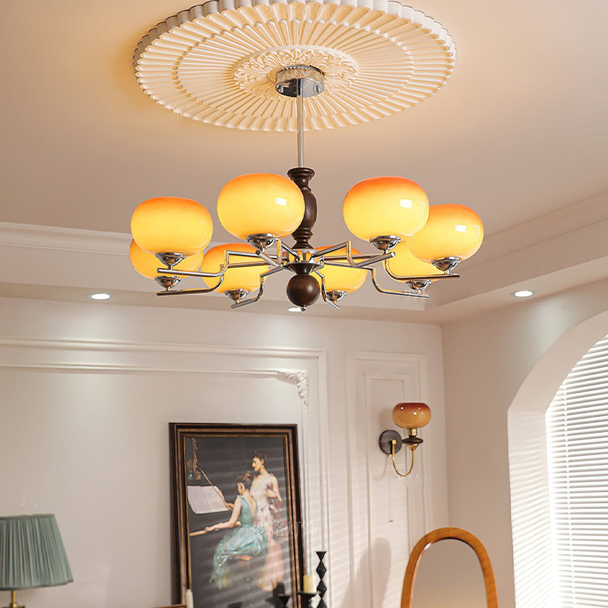 Alwynara Glass Chandelier-Moonnatur