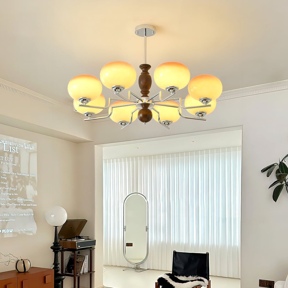 Alwynara Glass Chandelier-Moonnatur