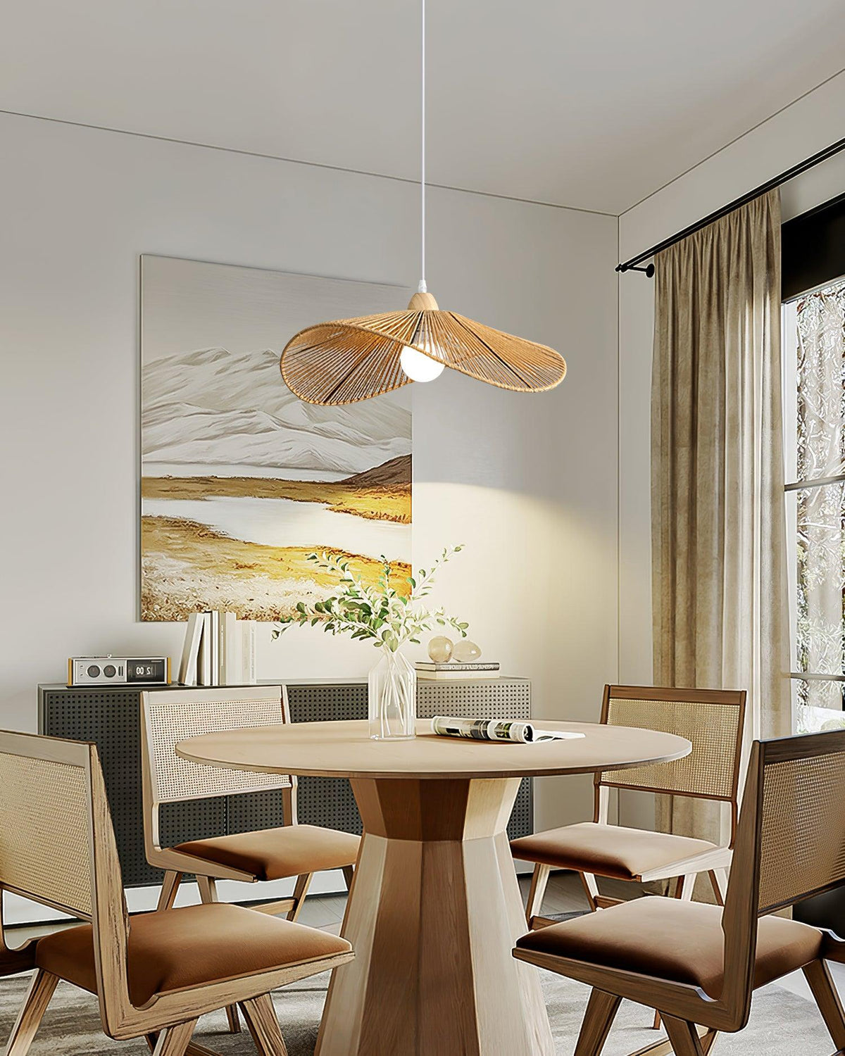 Savenenora Hemp Rope Pendant Light-Moonnatur