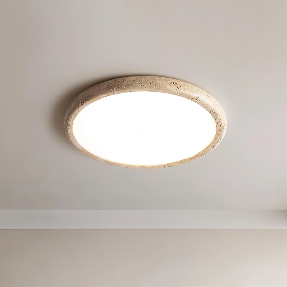 Casterina Travertine Ceiling Light-Moonnatur