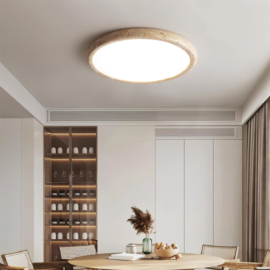 Casterina Travertine Ceiling Light-Moonnatur