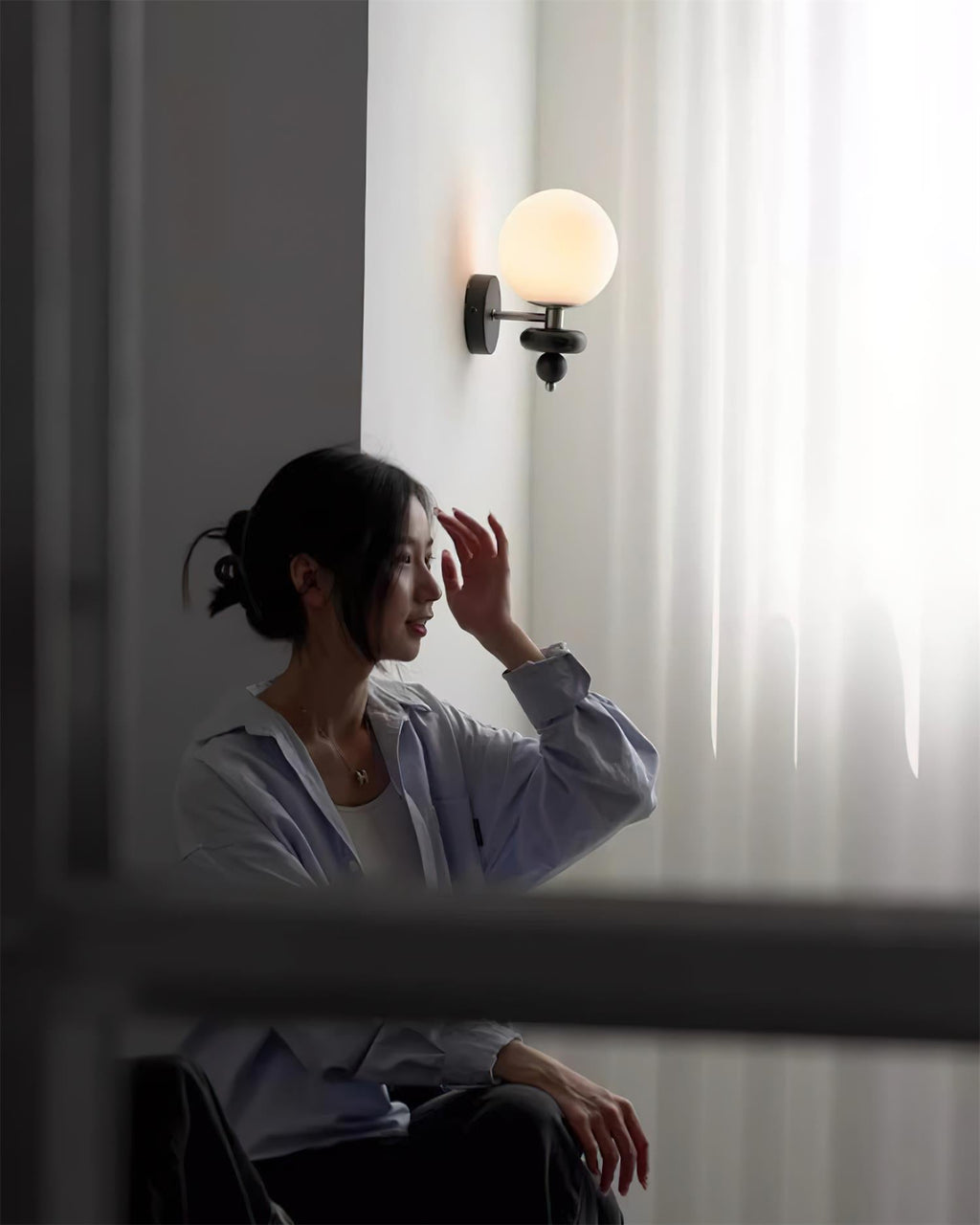 Erlenaelle Glass Wall Light-Moonnatur