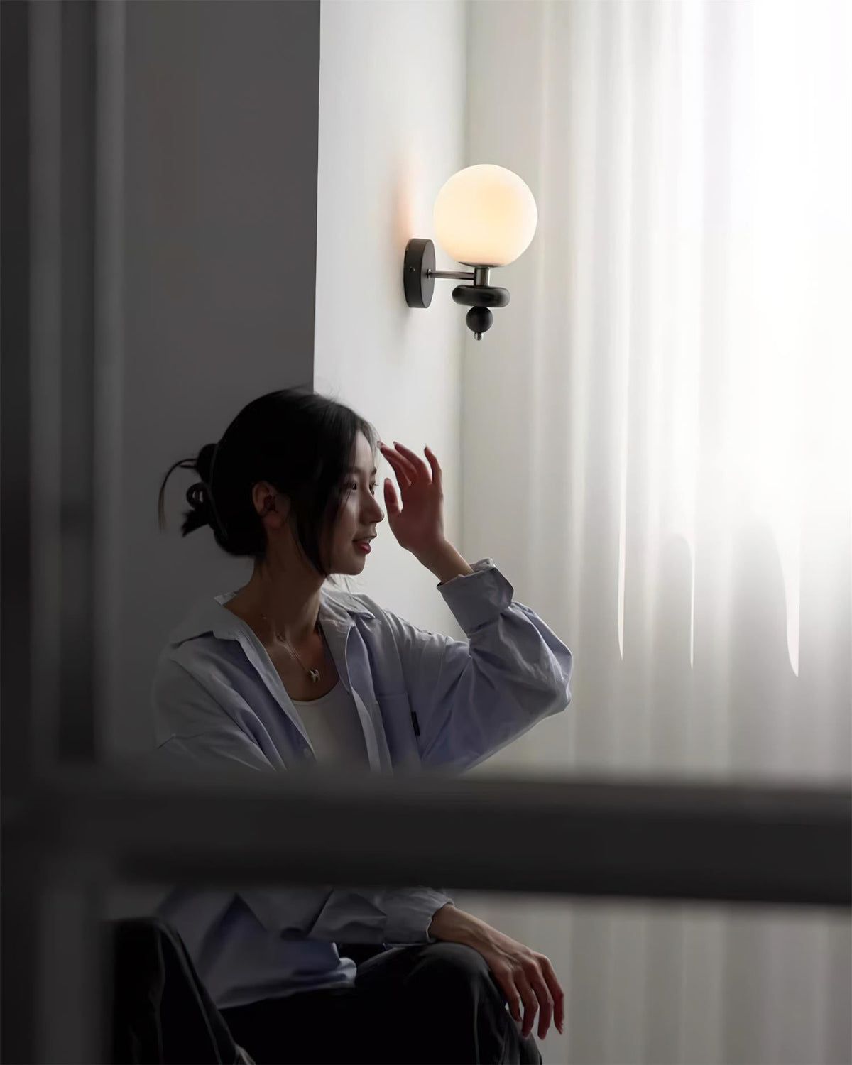 Erlenaelle Glass Wall Light-Moonnatur