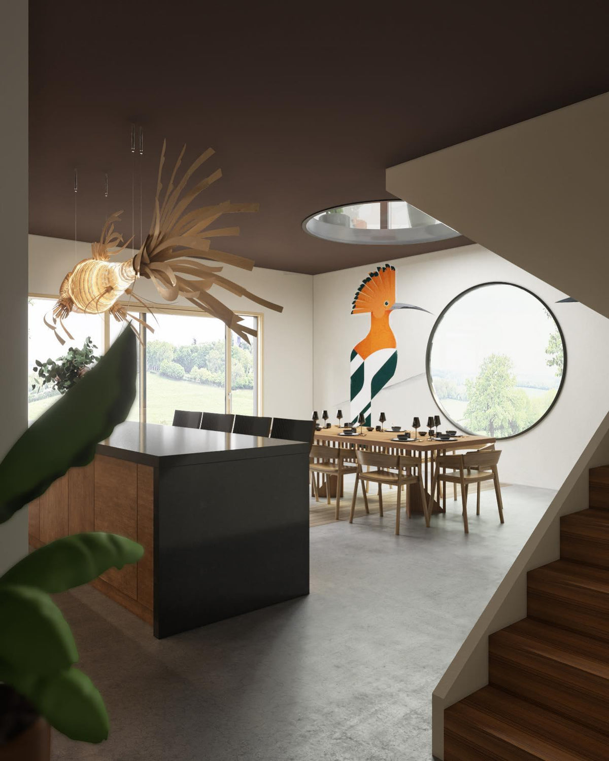 Helrenella Wood Chandelier-Moonnatur