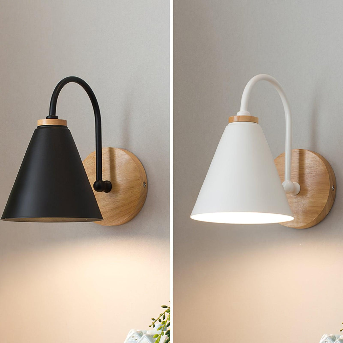 Laelenna Wood Wall Light-Moonnatur