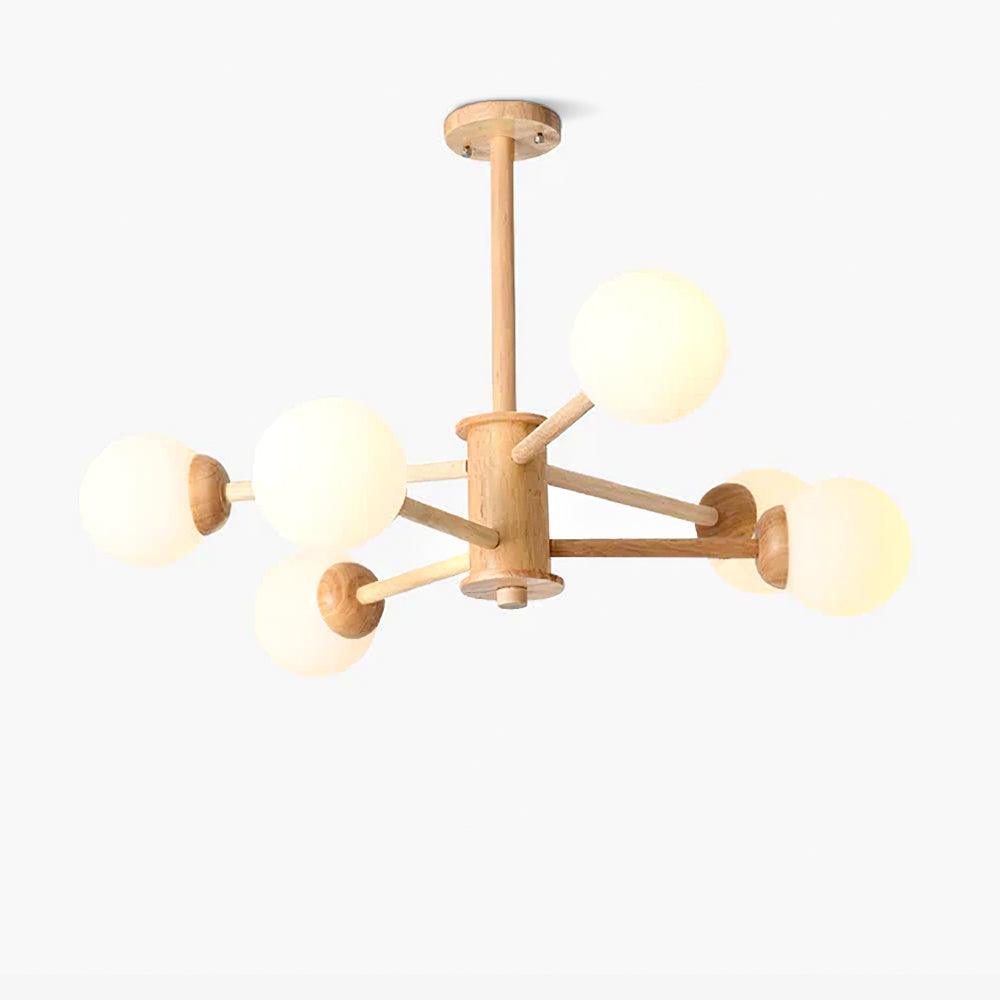 Laelia Wood Chandelier-Moonnatur