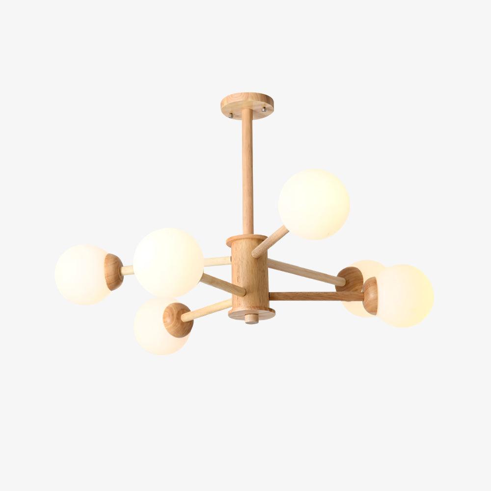 Laelia Wood Chandelier-Moonnatur