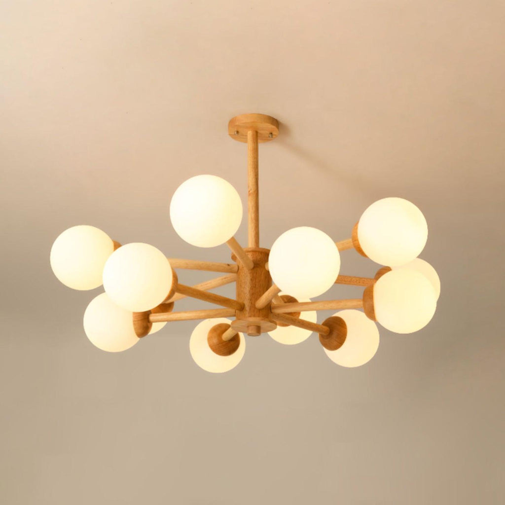 Laelia Wood Chandelier-Moonnatur