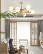 Laelia Wood Chandelier-Moonnatur