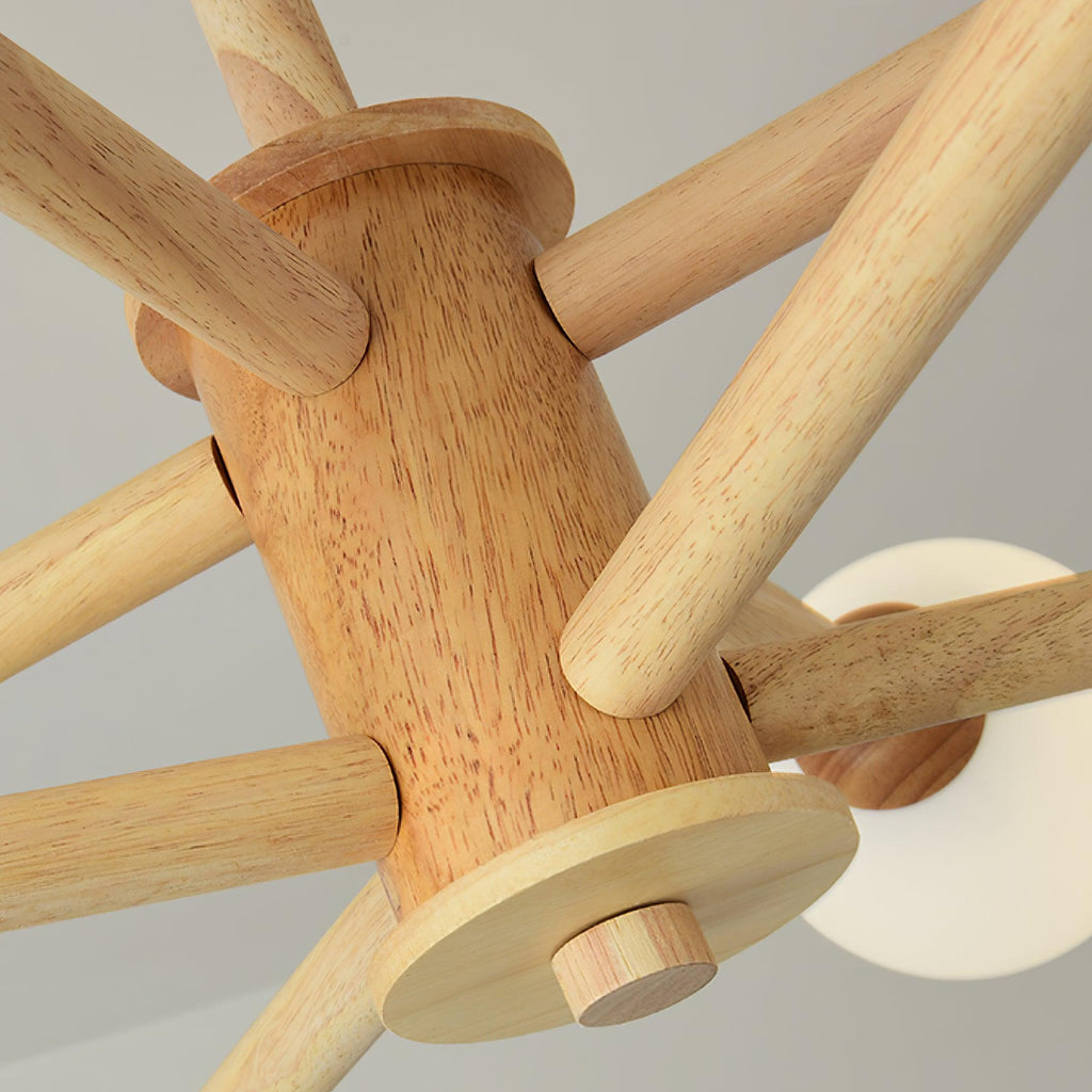 Laelia Wood Chandelier-Moonnatur