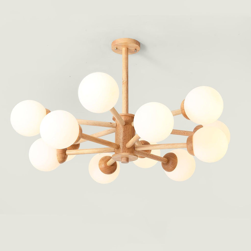 Laelia Wood Chandelier-Moonnatur
