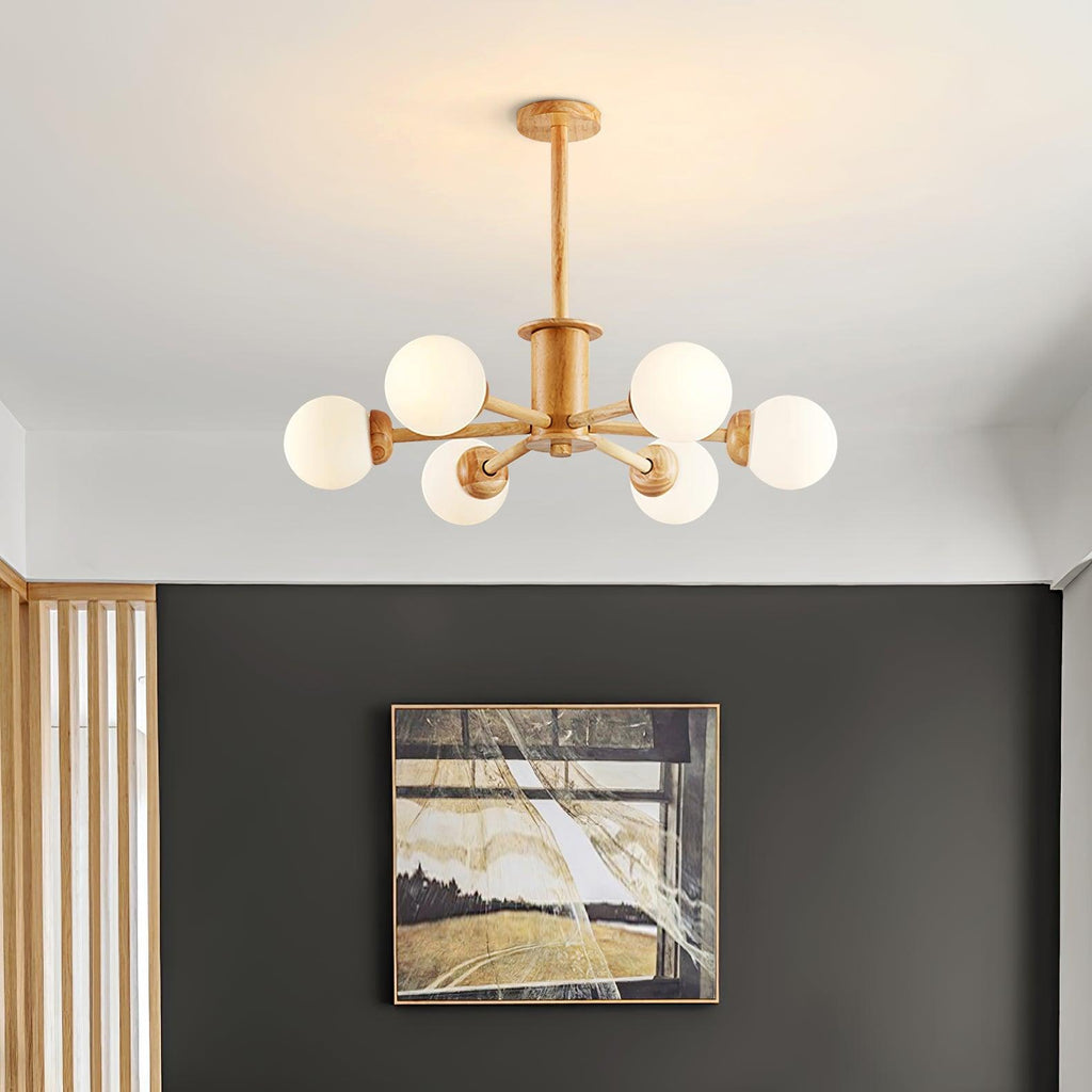 Laelia Wood Chandelier-Moonnatur