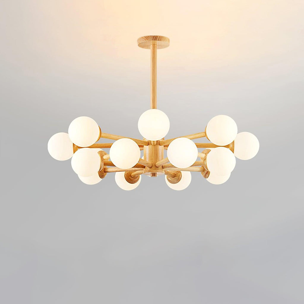 Laelia Wood Chandelier-Moonnatur