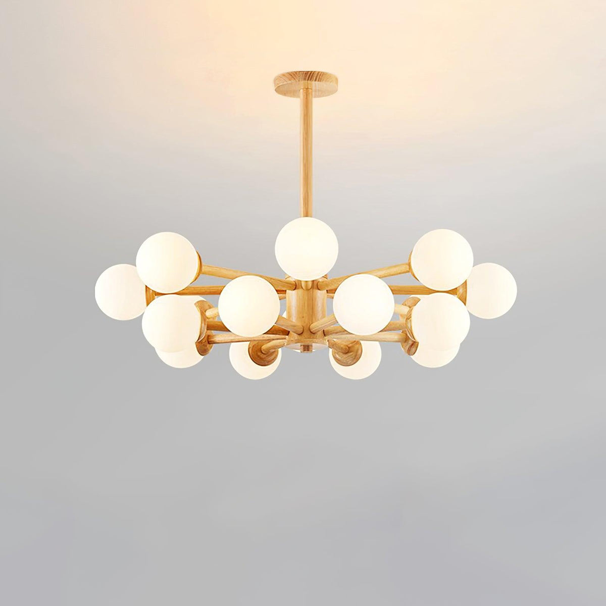 Laelia Wood Chandelier-Moonnatur