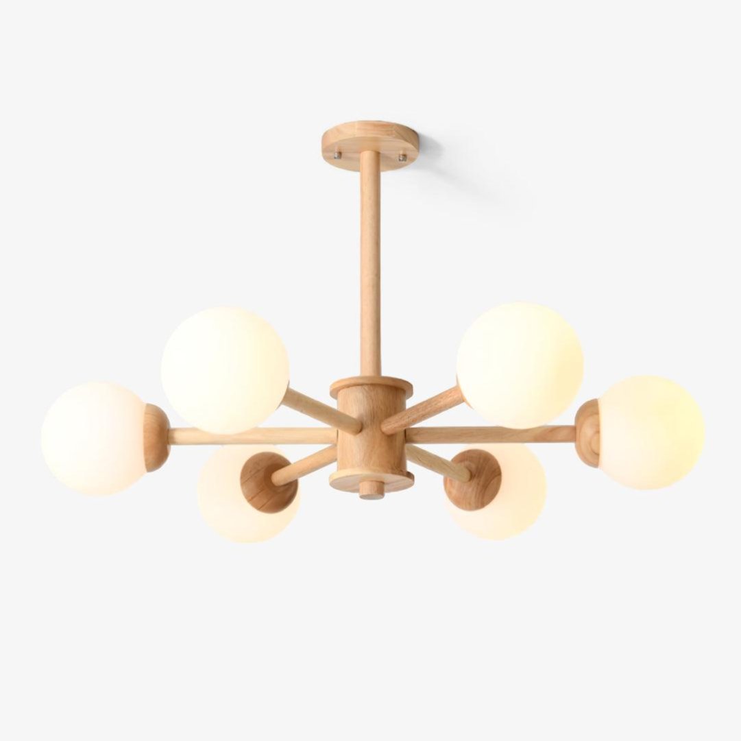 Laelia Wood Chandelier-Moonnatur