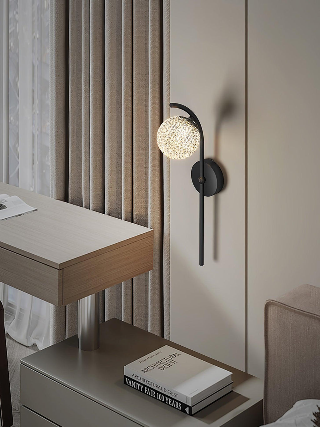 Kestina Crystal Wall Light-Moonnatur