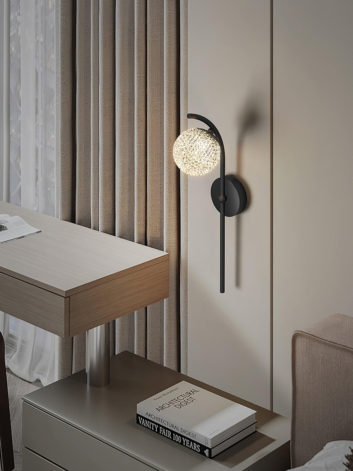 Kestina Crystal Wall Light-Moonnatur