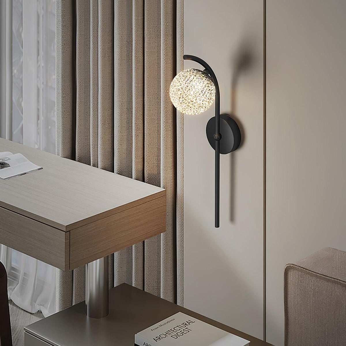 Kestina Crystal Wall Light-Moonnatur